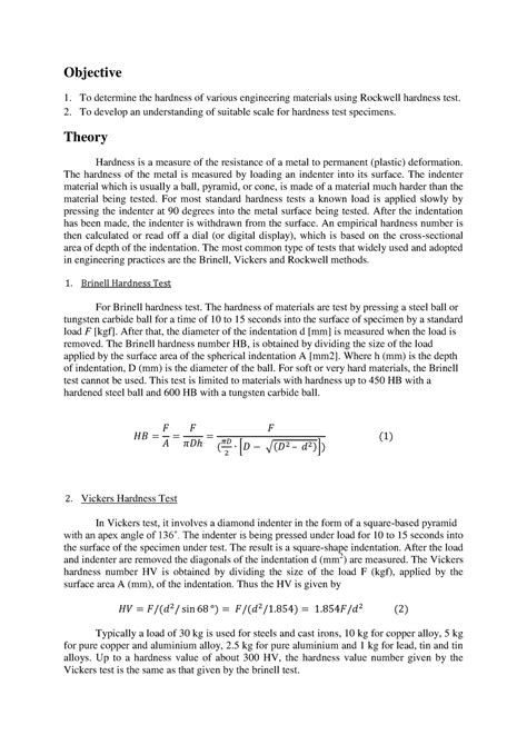 hardness test lab report abstract|hardness tester pdf.